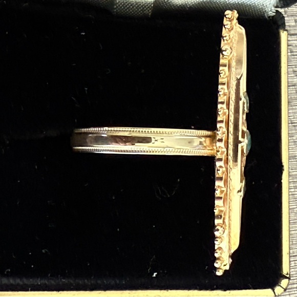 15k/14k Gold Antique Ring with tourmalines. - Picture 6 of 16